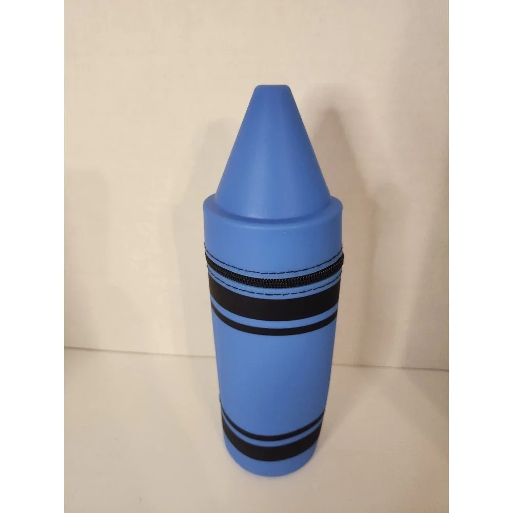 Crayon Shape Rubber Pencil Pouch - NEW